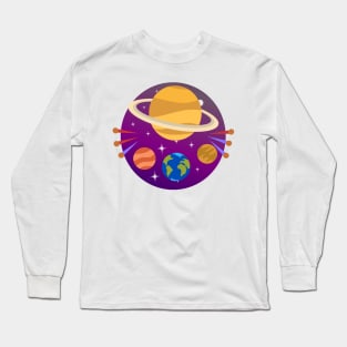 Solar System With Planets Astronaut gift Long Sleeve T-Shirt